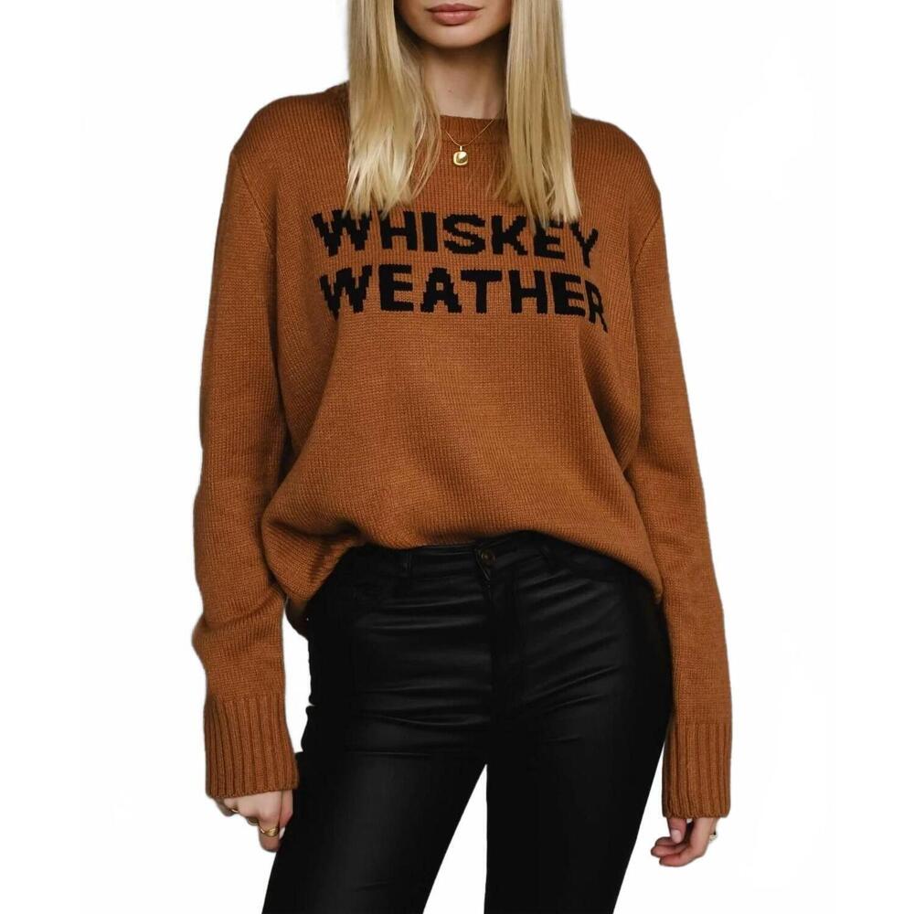 NEW PANACHE whiskey weather sweater in brown